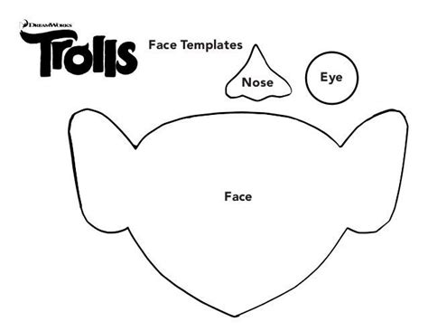 poppy troll face template  images  trolls party