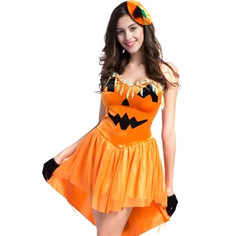 fantasy costume orange pumpkin princess costume happy halloween nylon material  shipping