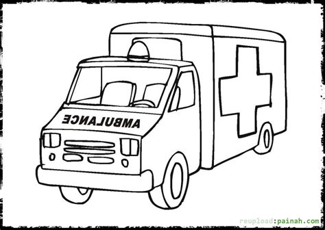 ambulance coloring pages    print