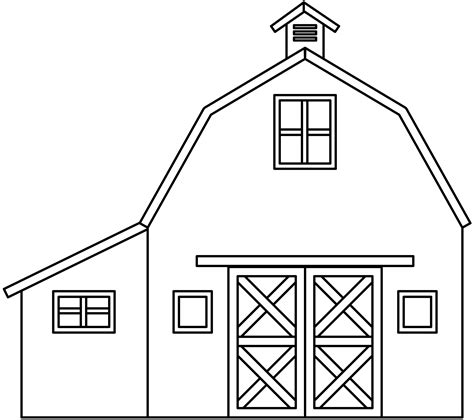 barn outline printable