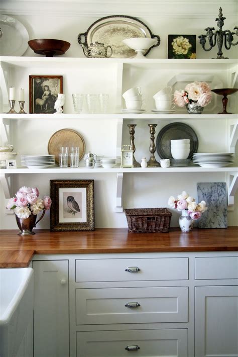 shabby chic kitchen shelving idea  ideal space saver homesfeed