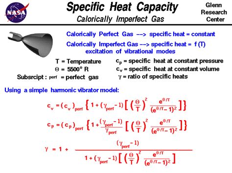 specific heats calorically imperfect gas