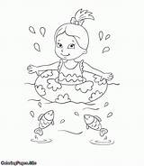 Swimming Print Coloringpages sketch template