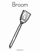 Broom Coloring Twistynoodle sketch template