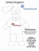 Rainbow Sheets Rainbows Girlguiding sketch template