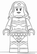Lego Coloring Wonder Woman Pages Printable Categories sketch template