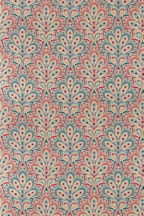 persia by clarke and clarke denim raspberry fabric wallpaper direct