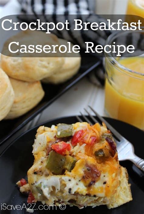 crockpot breakfast casserole recipe isaveazcom