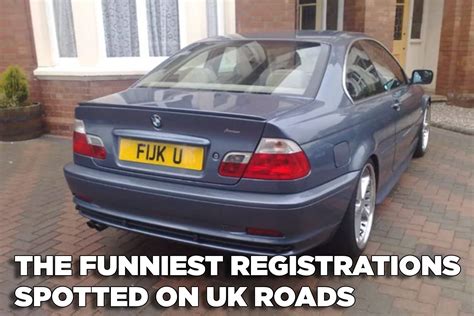 funniest number plates  uk roads