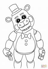Coloring Freddy Pages Five Nights Freddys Template sketch template