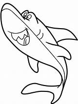 Shark Coloring Draw Cartoon Clipartbest Clipart sketch template