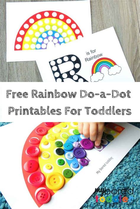 printable   dot rainbow activity  bored toddler