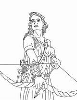 Athena Goddesses Artemis Griechische Colorkiddo Ausmalen sketch template