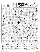 Spy Snowflakes Trouve Cherche Snowflake Papertraildesign Flocon Neige sketch template