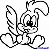 Coloring Baby Draw Characters Cartoon Looney Tunes Runner Road Roadrunner Pages Drawings Easy Drawing Clipart Cartoons Step Kids Boyama Library sketch template