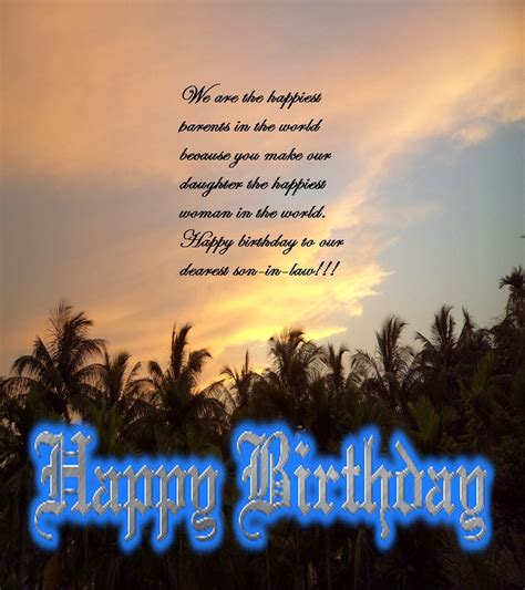 birthday wishes  son  law happy birthday message  quotes