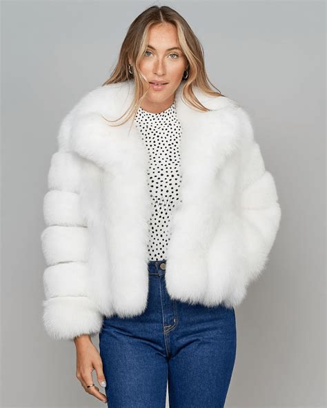 diva white faux fur jacket  jackets