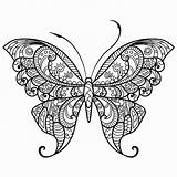 Butterfly Coloring Mandala Pages Adults Printable Drawing Detailed Color Line Monarch Print Simple Getcolorings Clipartmag Getdrawings sketch template