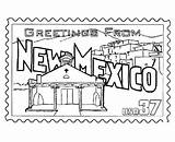 Mexico State Coloring Pages Nm Stamp Printables States Usa Kids Color Go Southwest Frontier Unit Study Visit Sheets Map sketch template