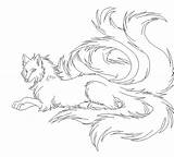 Kitsune sketch template