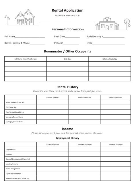 forms application  rental