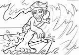 Surfing Coloring Pages Books Last sketch template