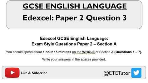 language paper  question  examples aqa practice exam question