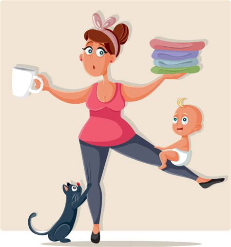 Multi Tasking Mom Illustrations Royalty Free Vector Graphics And Clip