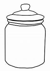 Jar Cookie Coloring Clipart Jelly Empty Bean Beans Jars Clip Color Template Activities Pages Cookies Drawings Candy Egyptian Canopic Drawn sketch template