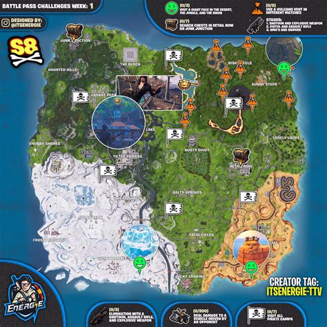 fortnite cheat sheet map  season  week  challenges fortnite insider