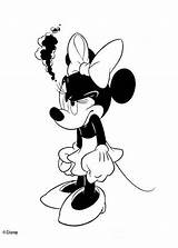 Mouse Minnie Drawing Coloring Popular sketch template