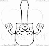 Screwdriver Mascot Mad Coloring Clipart Cartoon Outlined Vector Thoman Cory Royalty sketch template