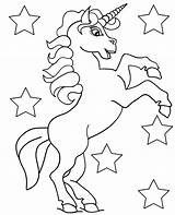 Coloring Unicorn Stars Printable Sheet Print sketch template
