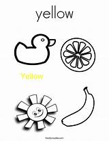 Yellow Coloring Color Worksheets Preschool Things Pages Twistynoodle Green Kids Colors Template Crayon Print Activities Worksheet School Red Book Projects sketch template