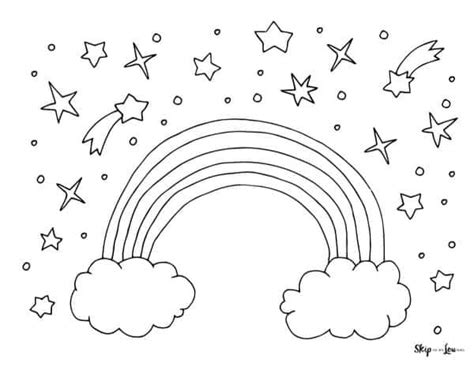 rainbow coloring pages skip   lou