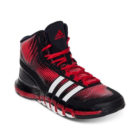 adidas mens crazy quick basketball sneakers  finish   red