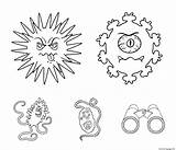 Coloring Pages Virus Germs Printable Types Microbes Covid Searches Worksheet Recent Choose Board sketch template