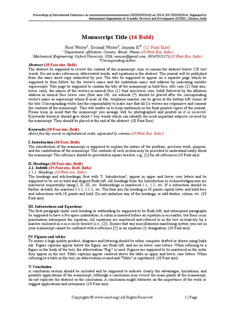 iosrd conference paper template paragraph abstract summary