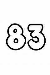 83 Letters Number Bubble Printable sketch template