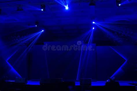 blue stage light stock image image  spot club bright