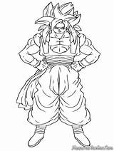 Gogeta Pages Coloring Dragon Ball Saiyan Ssj4 Super Gt Popular Library Clipart Template sketch template