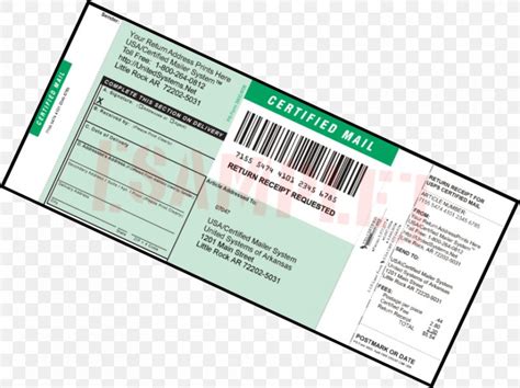 certified mail united states postal service return receipt label png xpx mail barcode