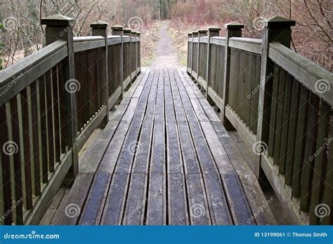 wooden bridge  rural countryside stock image image