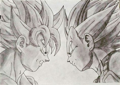 Goku Vs Vegeta Pencil Art L S Maan Dragon Ball Super Artwork Dragon
