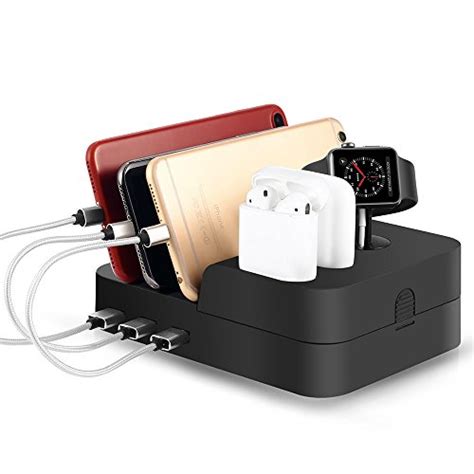 buy apple  airpods  cell phone charging station organizer  usb port quick charge