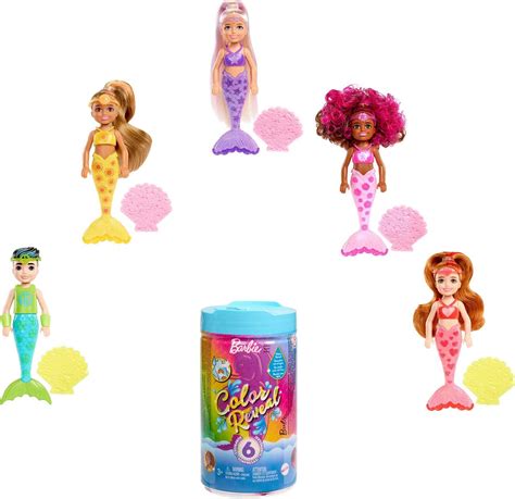 buy barbie color reveal rainbow mermaid series chelsea doll