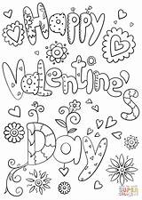 Valentines Coloring Pages Happy Printable Valentine Kids Cards Sheets Printables St Colouring Color Supercoloring Print Crafts Preschool Paper Para Satanic sketch template