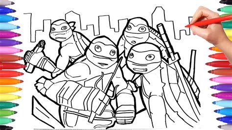 ideas  ninja turtles printable coloring pages home