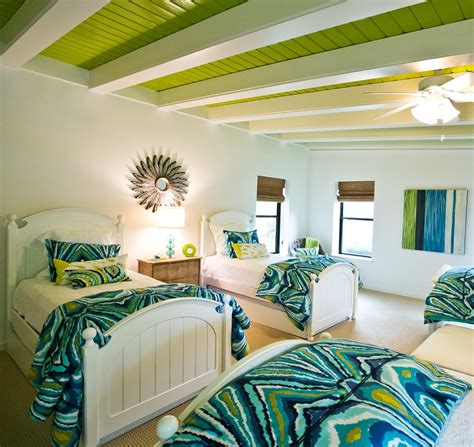 good looking trina turk bedding in bedroom beach style