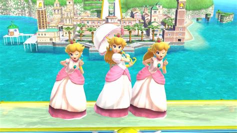 Mario Sunshine Peach Pack Super Smash Bros For Wii U
